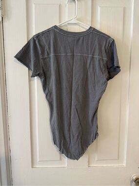 Free People Women's Charcoal Gray Short Sleeve Bodysuit